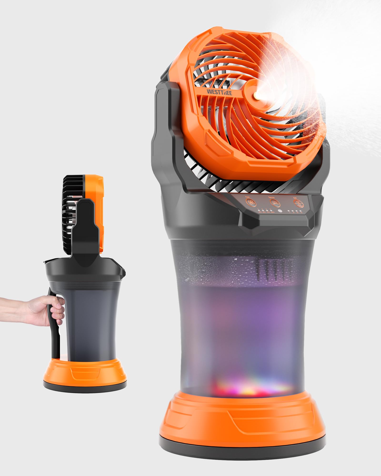 Amazon.com: WESTTREE Portable Misting Fan with Large Battery Fan